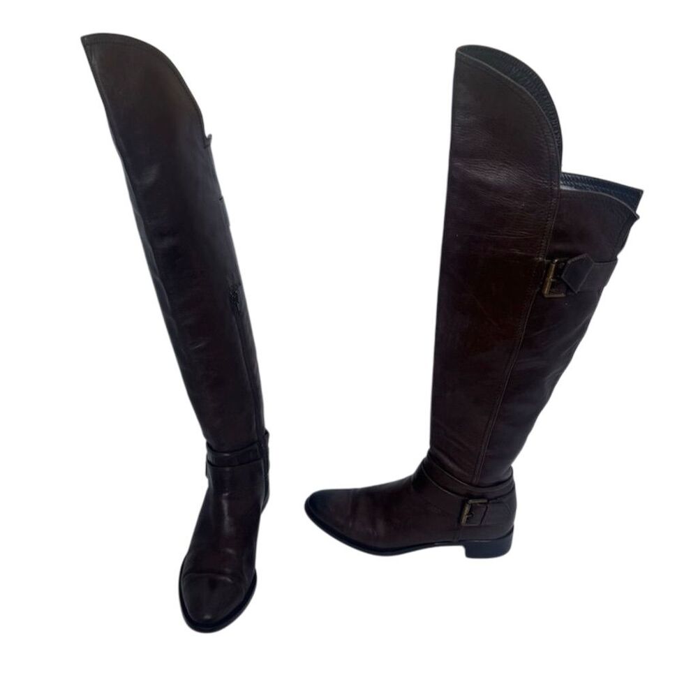 Russell & Bromley Women's Brown Leather Knee High Riding Boots Size EU 37.5